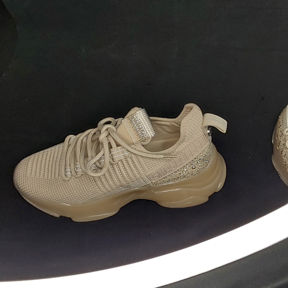 STEVE MADDEN WOMEN'S MAXIMA CHUNKY GLITZ DUSTY TAUPE SIZE 10M - Picture 9 of 10